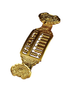 Mini Ábaco de Latón Dorado Zerodeko Decoración Feng Shui