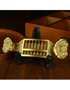 Mini Ábaco de Latón Dorado Zerodeko Decoración Feng Shui 2