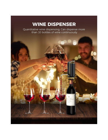 Aerador de Vino Eléctrico Newise WA01 - 3 en 1 con Pantalla LED