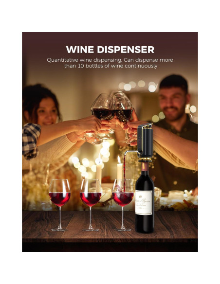 Aerador de Vino Eléctrico Newise WA01 - 3 en 1 con Pantalla LED