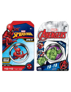 Yo-Yo Antiestrés JA-RU Marvel Spiderman y Hulk - 2 Unidades