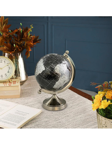 Globo Terráqueo Decorativo Rely+ 5" con Soporte de Metal