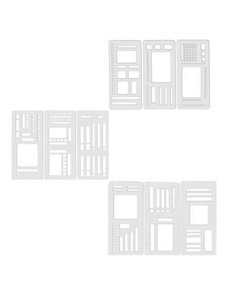 Plantilla de Registro Flexible Hecha a Mano 9 Piezas Transparente