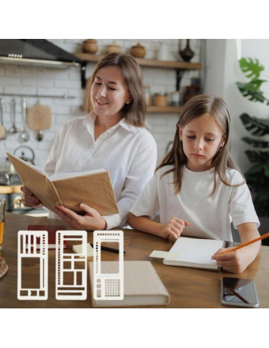 Plantilla de Registro Flexible Hecha a Mano 9 Piezas Transparente