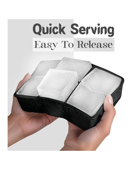 Bandeja de Hielo de Silicona KitchFort - 2 Piezas, 12 Cubos