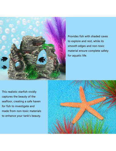 E-TING 23 Piezas Decoración Acuario Plantas Artificiales Seguras