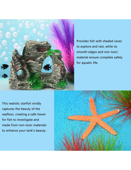 E-TING 23 Piezas Decoración Acuario Plantas Artificiales Seguras