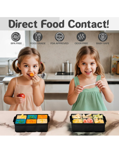 Bandeja de Hielo de Silicona KitchFort - 2 Piezas, 12 Cubos