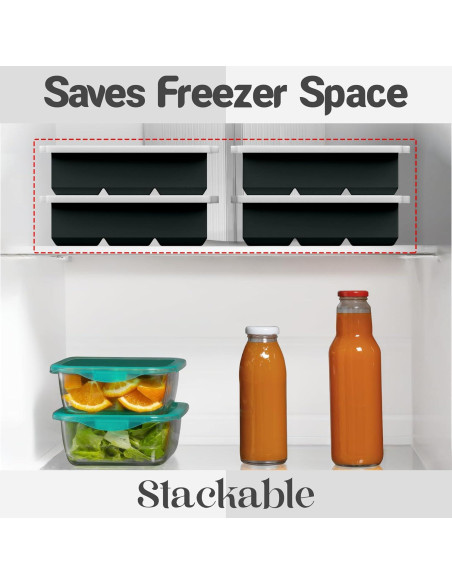 Bandeja de Hielo de Silicona KitchFort - 2 Piezas, 12 Cubos