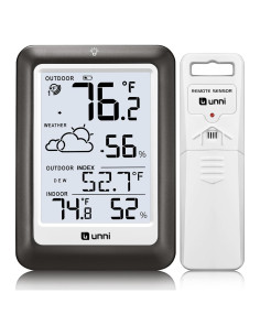 Termómetro Inalámbrico U UNNI con Sensor Exterior y Pantalla LCD