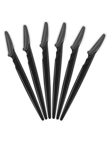 Juego de 6 Cuchillas Faciales Multipropósito JHZMCRX Negro