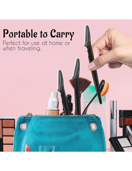 Juego de 6 Cuchillas Faciales Multipropósito JHZMCRX Negro