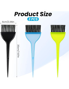 Kit de Brochas para Teñir el Cabello FdcLixuvol - 3 Pcs Colores 2