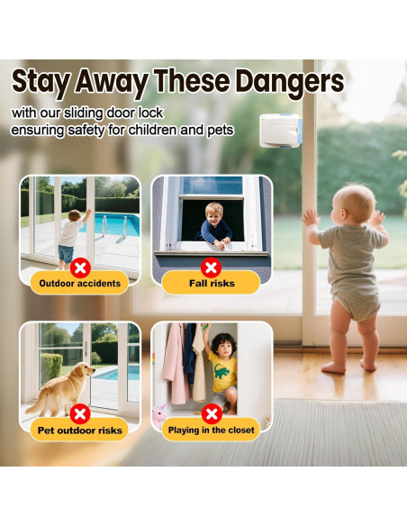 Cerradura de Seguridad Infantil para Puertas Deslizantes - 2 Pzs Azul Cerradura de Seguridad Infantil para Puertas Deslizantes - 2 Pzs Azul