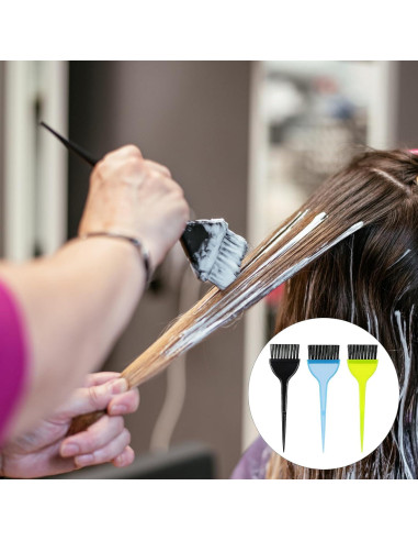 Kit de Brochas para Teñir el Cabello FdcLixuvol - 3 Pcs Colores