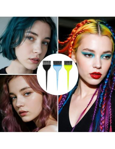 Kit de Brochas para Teñir el Cabello FdcLixuvol - 3 Pcs Colores