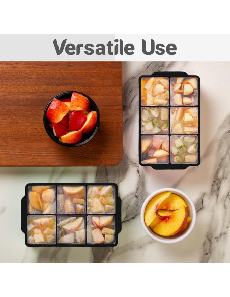Bandeja de Hielo de Silicona KitchFort - 2 Piezas, 12 Cubos