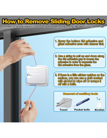 Cerradura de Seguridad Infantil para Puertas Deslizantes - 2 Pzs Azul Cerradura de Seguridad Infantil para Puertas Deslizantes - 2 Pzs Azul