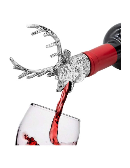 Vertedor de Vino Aireador de Acero Inoxidable Ciervo Jsacemxi