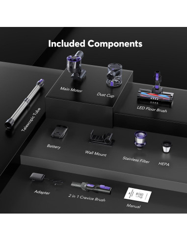 Aspiradora Inalámbrica Comvtu 2600mAh 2 Modos 0.5L Rosa