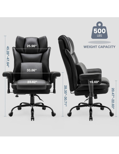 Silla de Oficina Ergonómica BOSMILLER 500lbs Ajustable Masaje