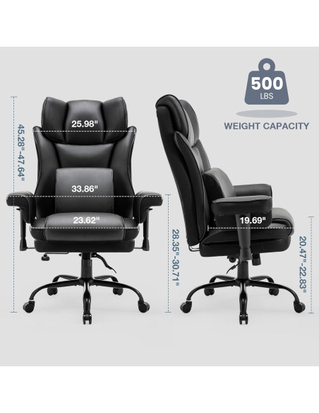 Silla de Oficina Ergonómica BOSMILLER 500lbs Ajustable Masaje