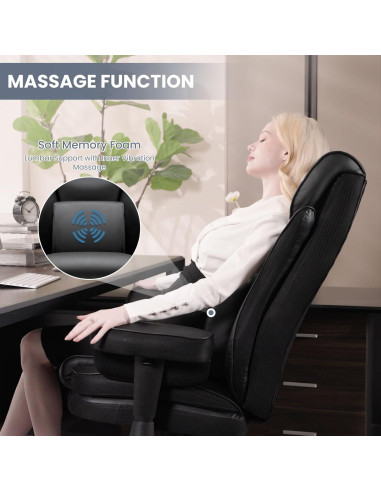 Silla de Oficina Ergonómica BOSMILLER 500lbs Ajustable Masaje