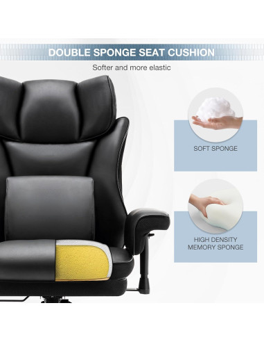 Silla de Oficina Ergonómica BOSMILLER 500lbs Ajustable Masaje