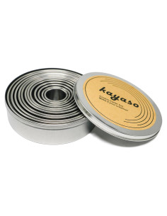 Set de Cortadores Redondos Kayaso 12 Piezas Acero Inoxidable