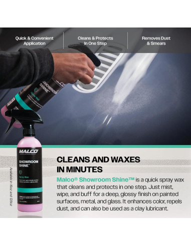 Cera en aerosol Malco Showroom Shine 3.63 kg - 128 Fl Oz