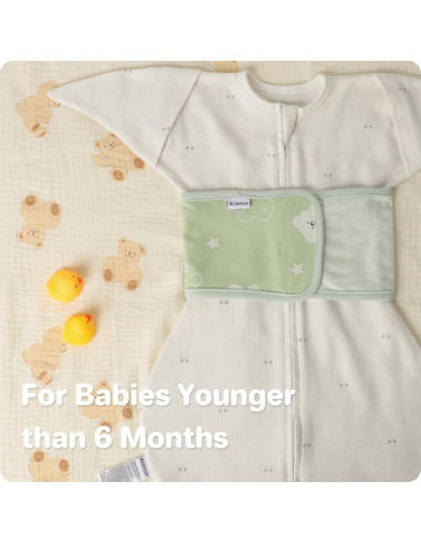 Correa de Abrazo Knirose para Bebés 0-6 Meses Algodón Verde