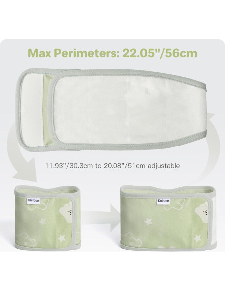 Correa de Abrazo Knirose para Bebés 0-6 Meses Algodón Verde