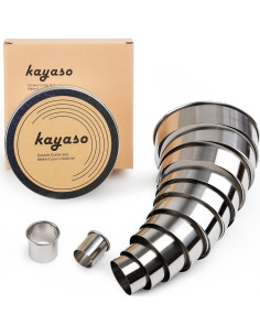 Set de Cortadores Redondos Kayaso 12 Piezas Acero Inoxidable 2