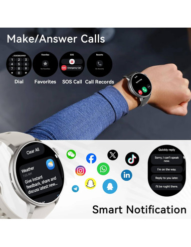 Reloj GPS KPEP R5G Negro 1.43" AMOLED Resistente al Agua