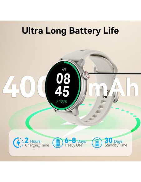 Reloj GPS KPEP R5G Negro 1.43" AMOLED Resistente al Agua