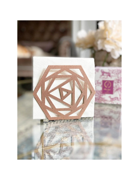 Soporte de Servilletas Vertical Chez JuJu Oro Rosa Acero Inoxidable