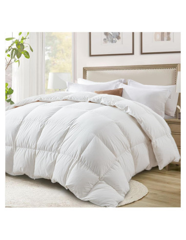 Edredón King Globon de Plumas Ultra Suave 700 Relleno Blanco
