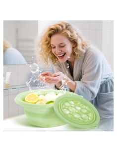 Tazón de Baño de Hielo Facial Coobest Verde Plegable 26.9cm