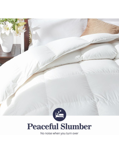 Edredón King Globon de Plumas Ultra Suave 700 Relleno Blanco