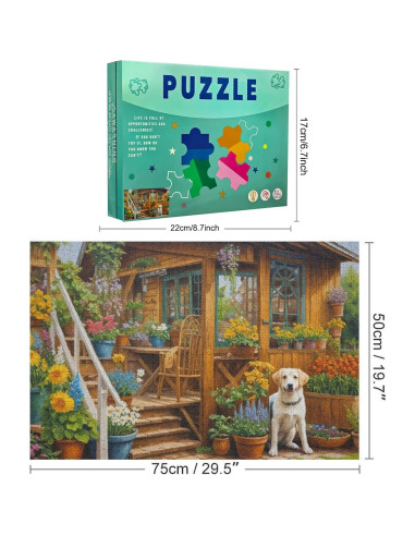 Rompecabezas de Madera 1000 Piezas Montañas Flotantes 75x50cm