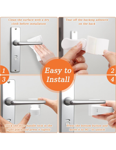 Cerradura de Puerta a Prueba de Niños Coolrunner - Fácil Instalación