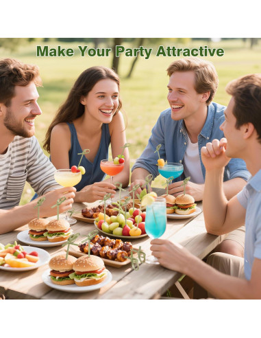 200 Palillos de Cóctel de Bambú con Nudo 15.24 cm - DOUDOULE