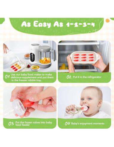 Combo Alimentador de Frutas Bear Baby + Bandeja Congelador