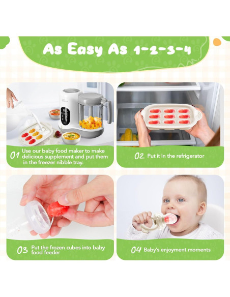 Combo Alimentador de Frutas Bear Baby + Bandeja Congelador