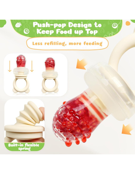 Combo Alimentador de Frutas Bear Baby + Bandeja Congelador