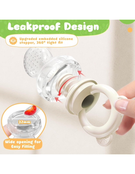 Combo Alimentador de Frutas Bear Baby + Bandeja Congelador