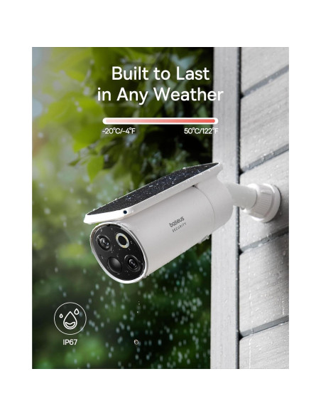 Baseus Kit Solar de 2 Cámaras de Seguridad Inalámbricas 3K
