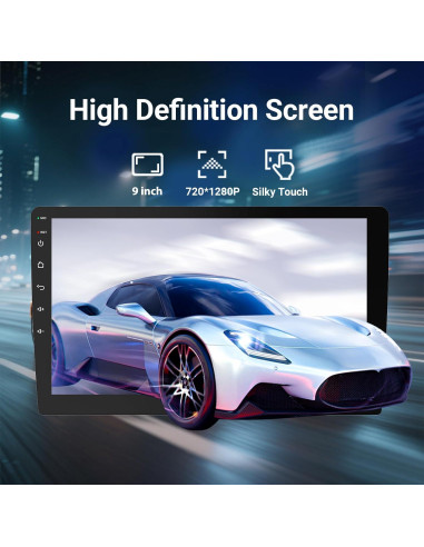 Estéreo de Coche Double Din Haudio para Honda Civic 2001-2005 - Pantalla Táctil HD 9" con CarPlay, Bluetooth, Cámara de Reversa