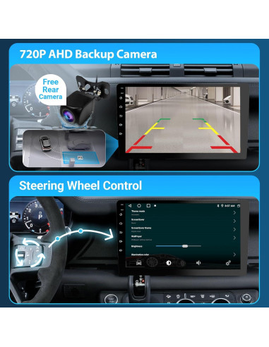 Estéreo de Coche Double Din Haudio para Honda Civic 2001-2005 - Pantalla Táctil HD 9" con CarPlay, Bluetooth, Cámara de Reversa