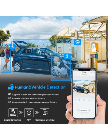 Cámara IP PoE VIKYLIN 8MP 4K Color Completo AI 30m Visión Nocturna